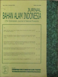 Jurnal bahan alam indonesia = the indonesian journal of natural profucts Nomor 8 Tahun XXIV Maret 2012