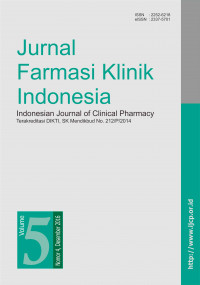 Jurnal Farmasi Klinik Indonesia Volume 5, Nomor 4, Desember 2016