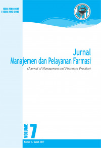 Jurnal Manajemen dan Pelayanan Farmasi Volume 7, Nomor 1, Maret 2017