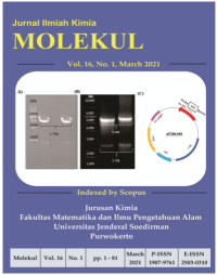 Jurnal Ilmiah Kimia MOLEKUL : Volume 16, Issue 1, March 2021