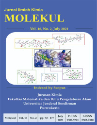 Jurnal Ilmiah Kimia MOLEKUL : Volume 16, Issue 2, July 2021