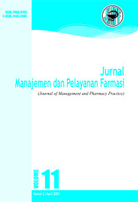 Jurnal Manajemen dan Pelayanan Farmasi (Journal of Management and Pharmacy Practice) Vol. 11 No. 2 Januari 2021