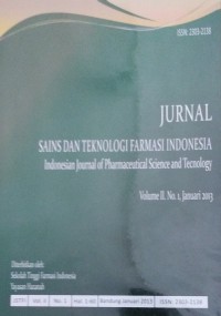 Jurnal Farmasi Sains Dan Komunikasi:journal of pharmaceutical sciences & community