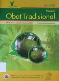 Majalah Obat Tradisional Indonesia Vol.20 No.3 September - Desember 2015