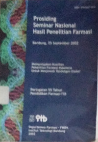 Prosiding Seminar Nasional Hasil Penelitian Farmasi