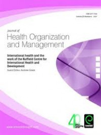 Healt Organization and Management Volume 21