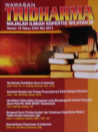 Wawasan Tridharma : majalah ilmiah kopertis Wilayah IV No 10 Tahun XXIV Mei 2012